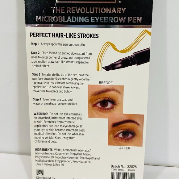As Seen on TV Bella Brow Microblading Eyebrow Pen, Waterproof, Hypoallergenic, A - Picture 3 of 6